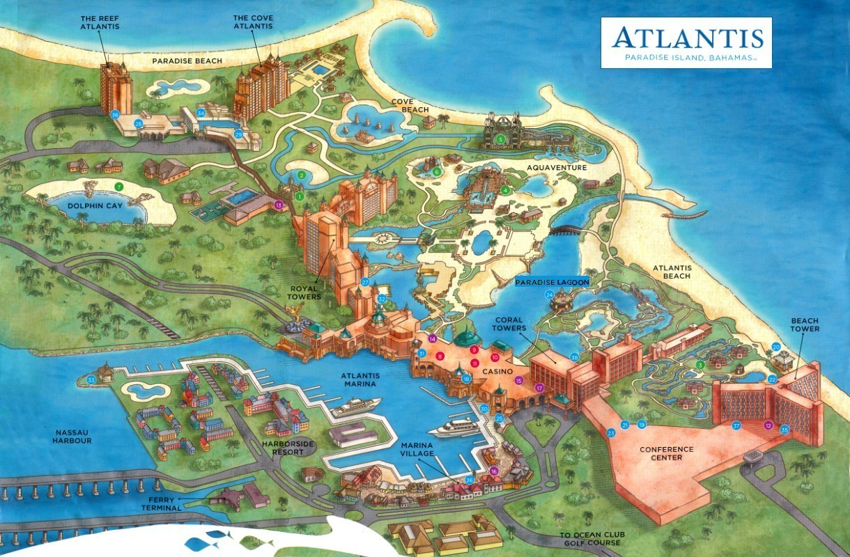 アトランティス・パラダイス・アイランドの地図
