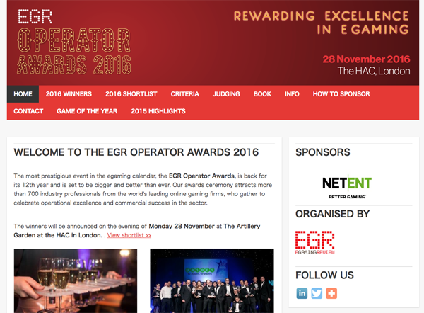 EGR OPERATOR AWARDS 2016