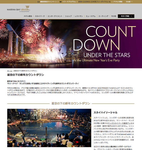 MARINA BAY Sands COUNT DOWN 2017